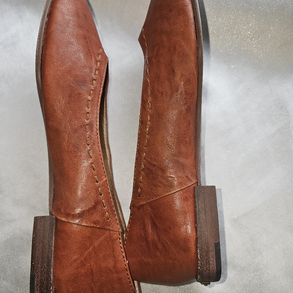 Frye Claire Cognac Flats Sz 7.5 - Picture 8 of 10